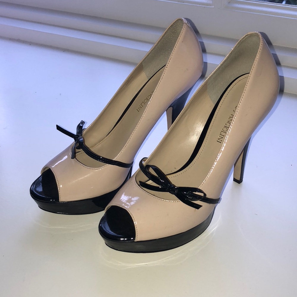Enzo Angiolini Blush Savoye Pump, Black Bow Detail